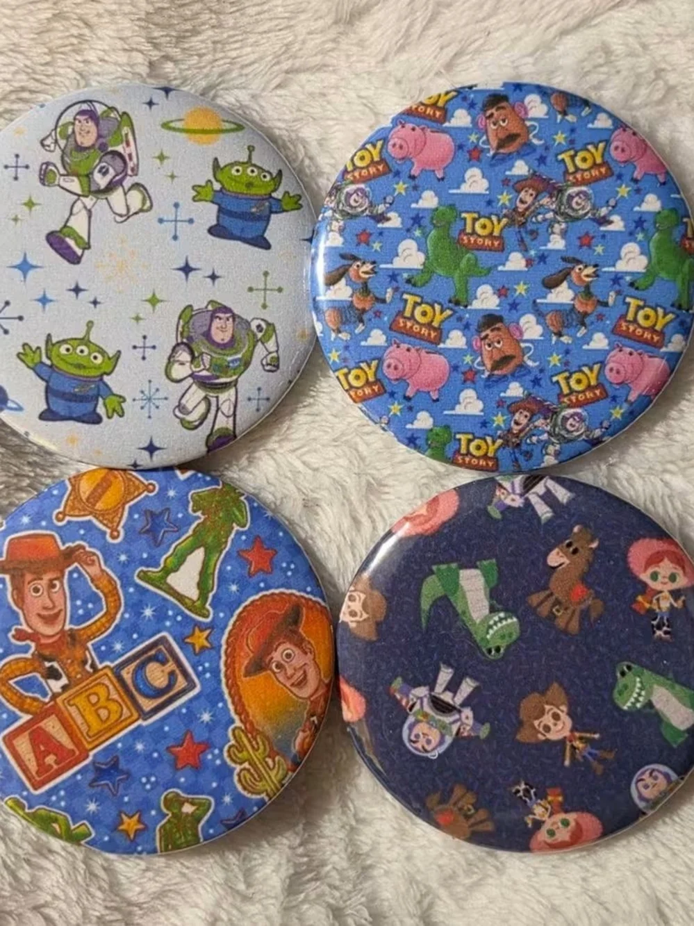 Toy Story Button Pins - Blue Multi-Character Set